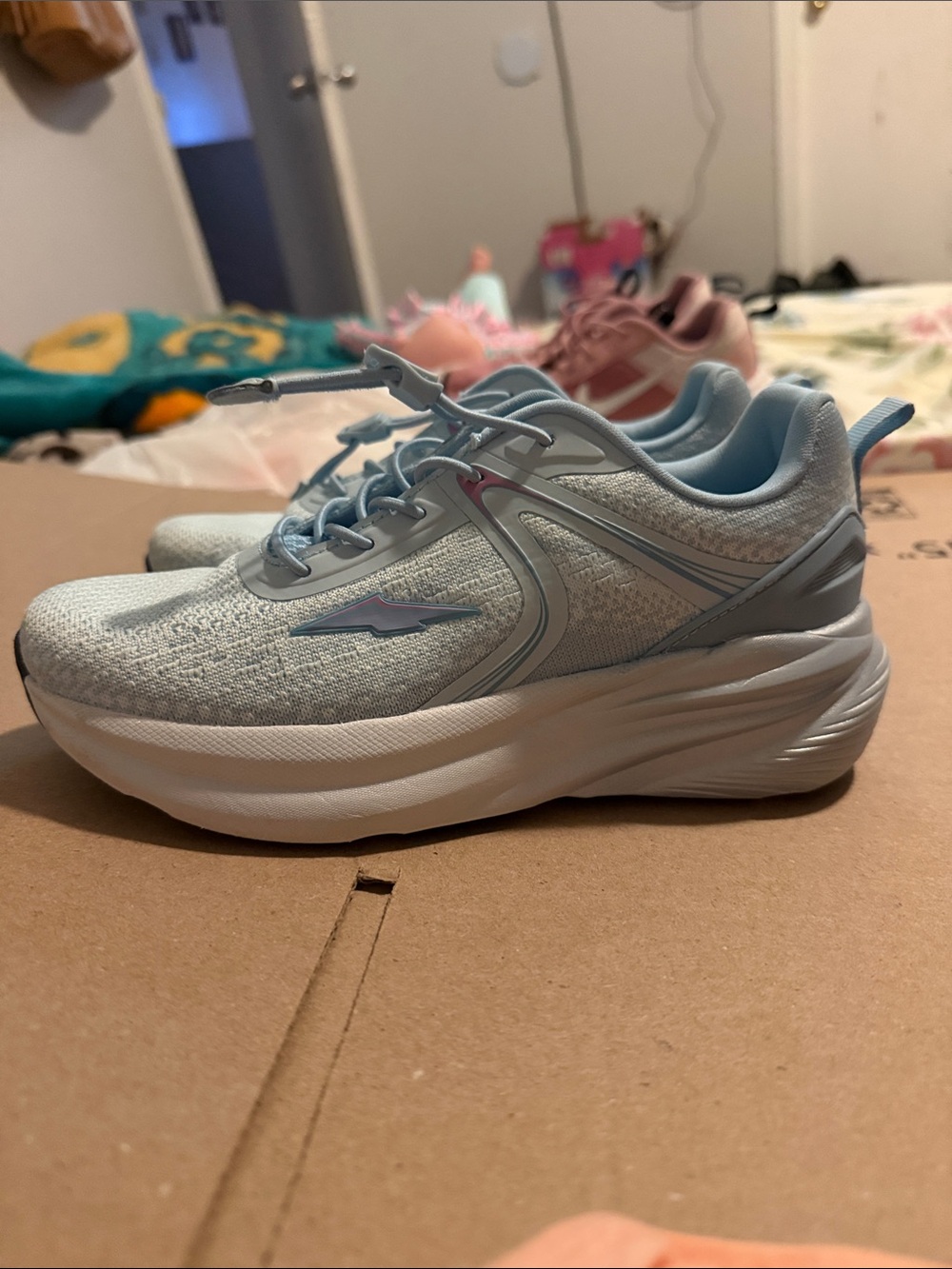 Avia Light Blue Kids Athletic Sneakers
